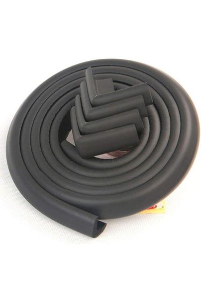 AGUBUGU Slim 2 Mt. Edge Protector and 4 Pcs. Kose Protector Black