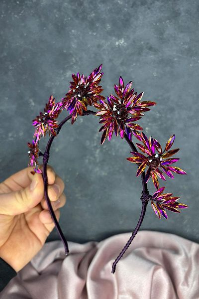 Hayalperest boncuk Star Stone Detailed Bridal Crown Henna Night and Hair Accessory for Wedding