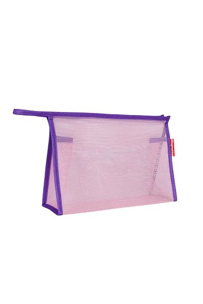 Baghashtag Mega Size Pink Mesh Portfolio Clutch Bag