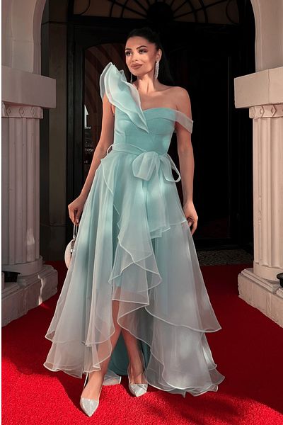 giyimmasalı Βραδινό φόρεμα Organza Fabric Layer - MINT GREEN
