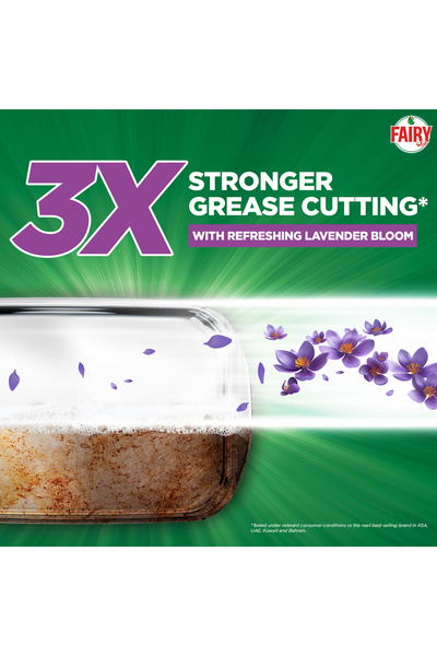 Fairy Dishwashing Liquid | Refreshing Lavender | 800 ml x 2 | Powerful Grease Removal