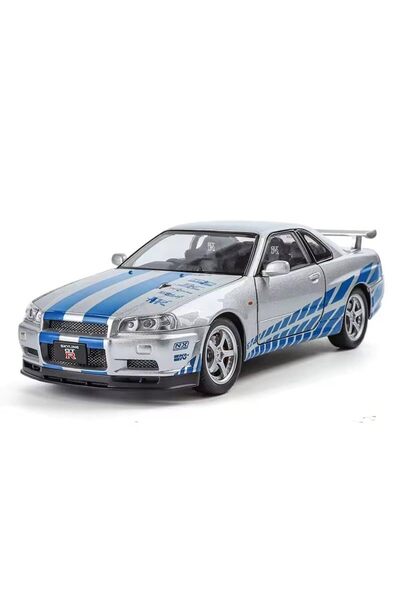 alpmodel Nissan Skyline GtR R34 Fast And Furious 1:24 Diecast Metal Model Ara...