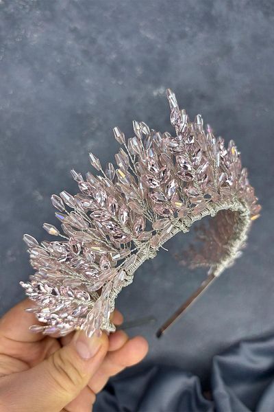 Hayalperest boncuk Powder Elisa Design Beaded Bridal Henna Crown Hair Accessory