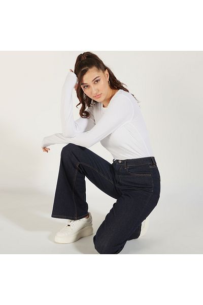 FAV Crew Neck T-shirt with Long Sleeves
