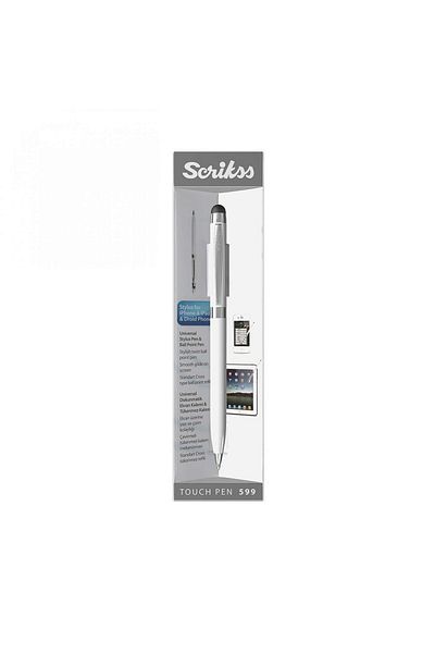 Scrikss Ball Point Pen 599 Touch Pen White 1Pcs