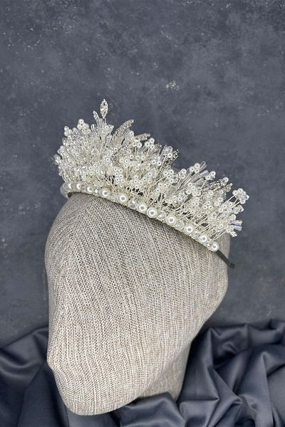 Hayalperest boncuk Livan Beaded Bridal Henna Crown Hair Accessory
