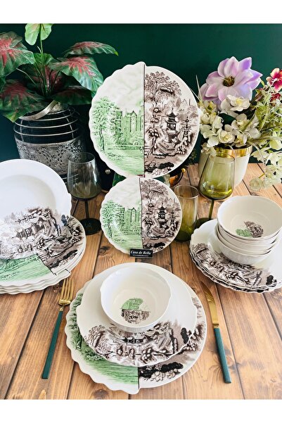 CASA DE BELLA 24 Parça 6 Kişilik Porselen Yemek Takımı