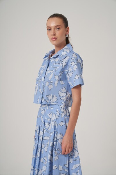 UTOPIAN Düğmeli Desen Bluz