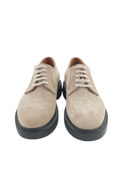 MİLONEK 202312401857   Men's Beige Suede Oxford Casual