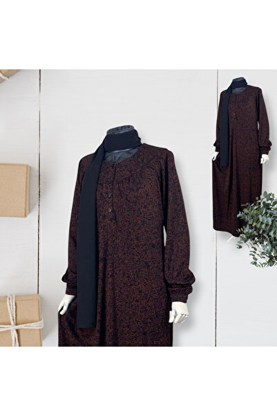 Busratesettur Örme kumaş kışlık tesettür elbise