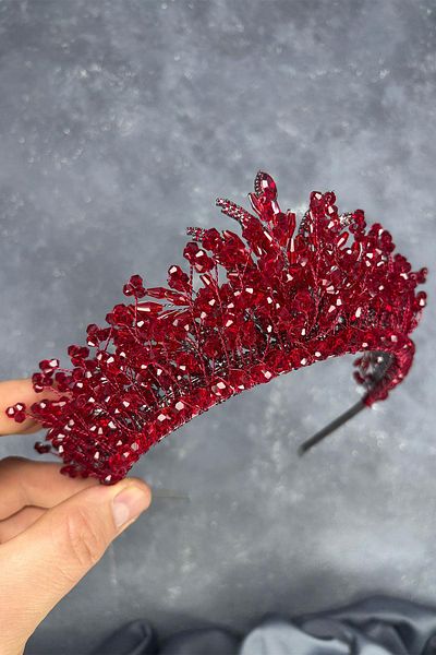 Hayalperest boncuk Livan Beaded Bridal Henna Crown Hair Accessory