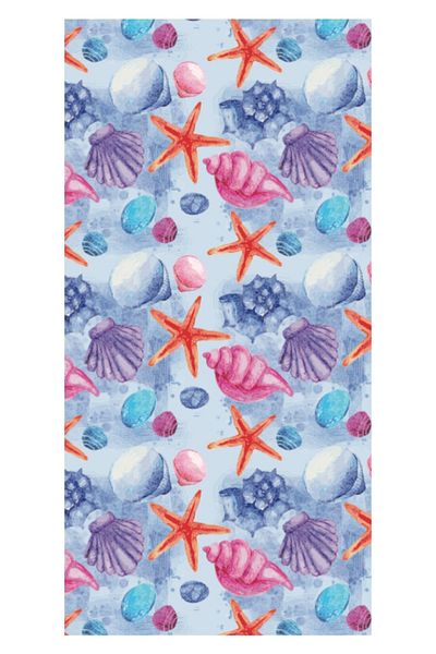 DOFİ Πετσέτα θαλάσσης για ενήλικες Unisex 70x140cm με καλοκαιρινό σχέδιο - Πετσέτα μπάνιου - Πετσέτα θαλάσσης