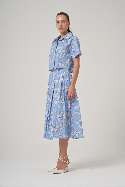 UTOPIAN Düğmeli Desen Bluz