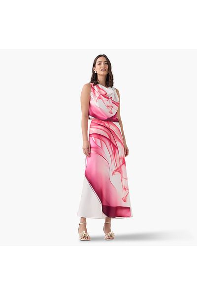 Iconic Printed A-Line Maxi Skirt with Elasticated Waistband