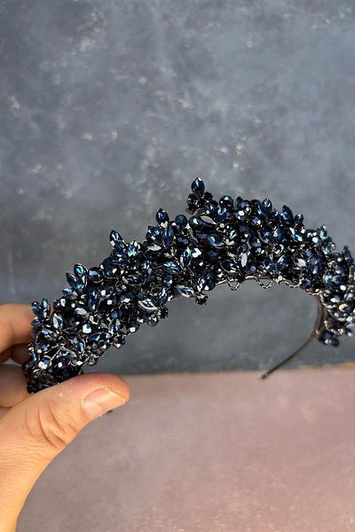 Hayalperest boncuk Umay Bead Embroidered Bridal Henna Crown