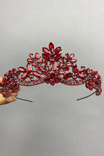 Hayalperest boncuk Red Bridal Henna Crown