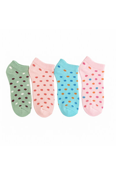 Black Arden Socks Çocuk Pembe Desenli Patik Çorap 5'li Pamuklu Rahat Günlük B...