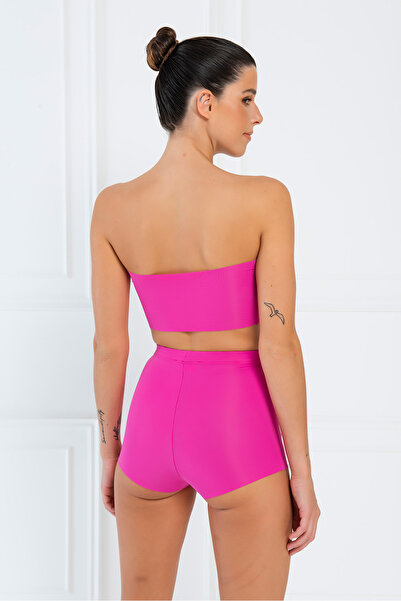 Kikiriki Yüksek Bel Yeni Fuşya Mini Korse Şort