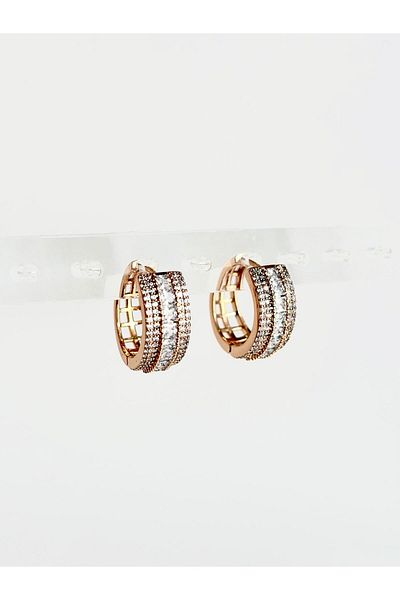 ı feel free more then ever that moment Zircon Stone Hoop Evening Dress Earrings
