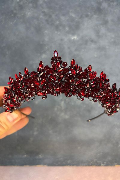 Hayalperest boncuk Umay Bead Embroidered Bridal Henna Crown