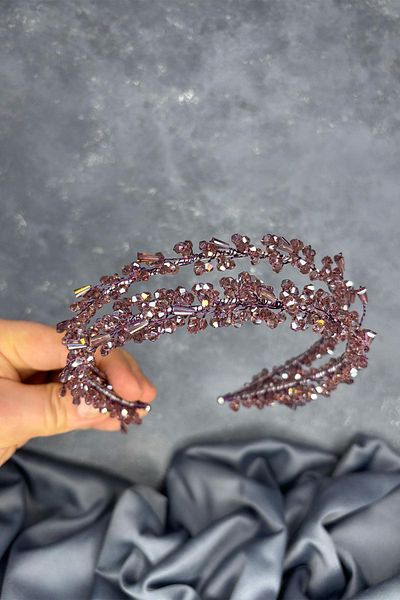 Hayalperest boncuk Sare Model Double Row Bridal Henna Crown Hair Accessory
