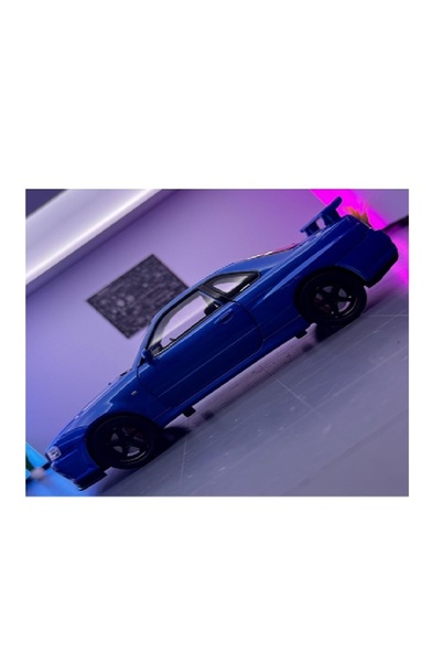 alpmodel Nissan Skyline GTR R34 Fast And Furious 1:24 Mavi Diecast Metal Araba Koleksiyon Sesli Işıklı