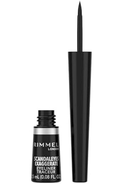 Rimmel Exaggerate Liquid Eyeliner by Rimmel London, Black, 2.5ml, Glossy