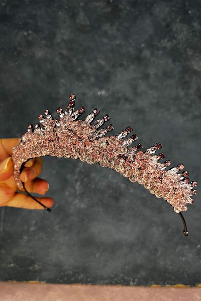 Hayalperest boncuk Edis Bead Embroidered Bridal Henna Crown