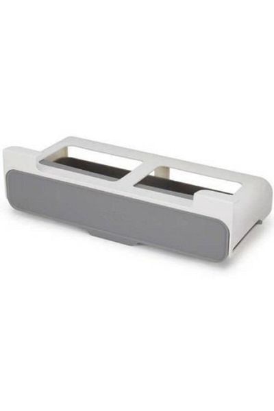 OEM Set organizator condimente, suport si 6 recipiente, plastic, alb/gri