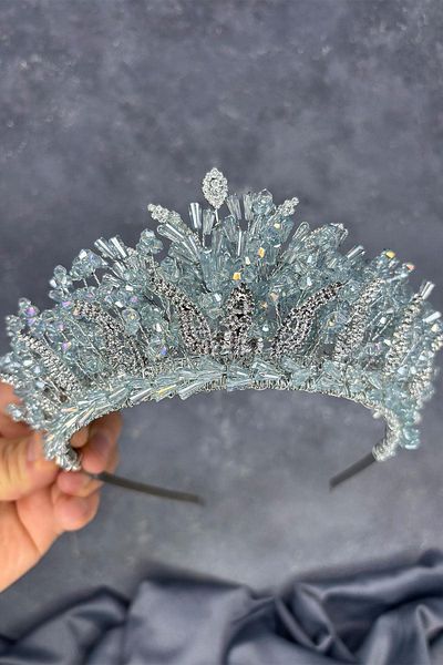 Hayalperest boncuk Livan Beaded Bridal Henna Crown Hair Accessory