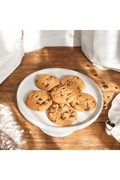 marbelix Gaia 32cm Marble Ultra Wide and Footed Cake & Pastry Presentation - Cake Stand - Plastic Jar Included