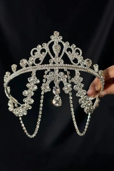 Hayalperest boncuk Wedding Henna Crown Hürrem Fringed Frontlet Bridal Henna Crown