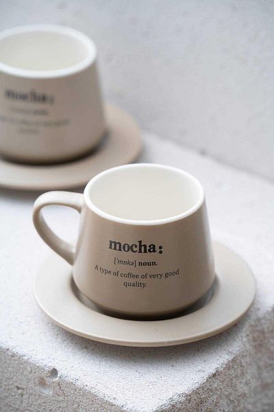 ACAR Blush Mocha Coffee Cup Set for 2 People - 200 ml