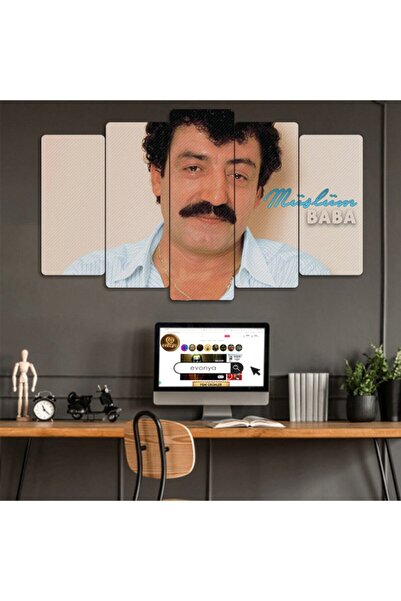 TABLOX Müslüm Baba, Müslüm Gürses - 5 Parçalı Tablo