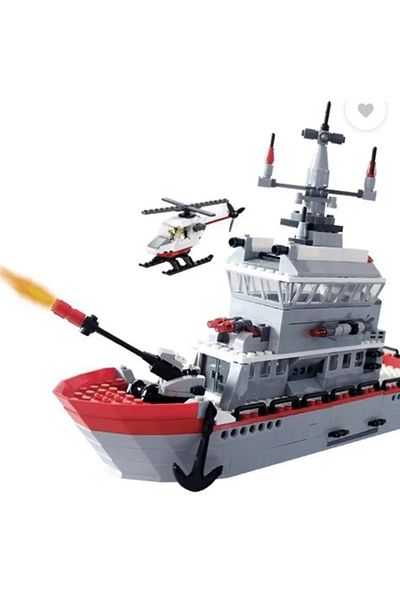 rexa Planet of Toys Missile Frigate Navy Building Blocks (490 Pcs) (Multicolor)