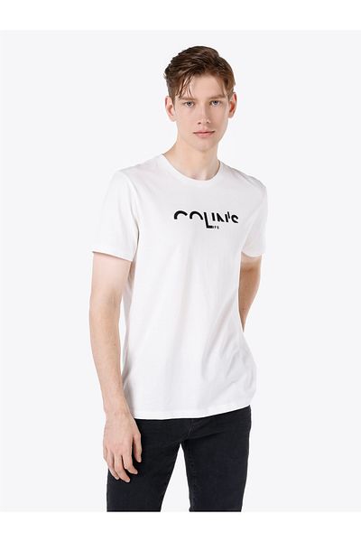 Colin's Regular Fit Round Neck Plain Men's White Short Sleeve T-Shirt