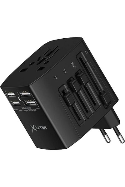 icover Încărcător priza Xlayer International Travel Plug World, Black