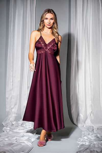SATTENS Silky Satin Single Long Nightgown- Luxury Model Long Size Women Nightgown