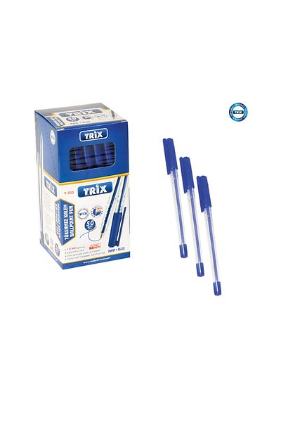 TRİX Office 10 Pieces Blue Ballpoint Pen