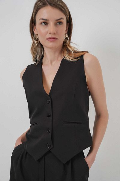 Zübeyde Sayın Vest Pants Fabric Double Set