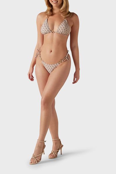 Guess String 4g Logo imprimat cu cravată Partea de jos de bikini E5GO27KCRL2 PARTEA DE BIKINI E5GO27 KCRL2 P1LT