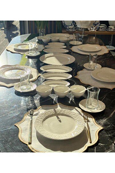 Onedekor Mabel 37 Parça Porselen Kahvaltı Takımı