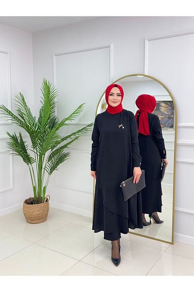 VALENS BOUTİQUE Γυναικείο Σετ Hijab Σετ 2 τεμαχίων Τουνίκ & Παντελόνι