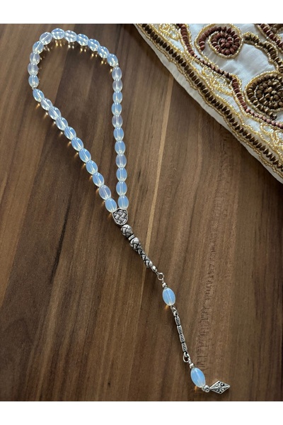 DİBA AVM Tesbi̇h Matte Glass Drop Model Stylish Design Boxed Gift Rosary Metal Imame Glass Rosary