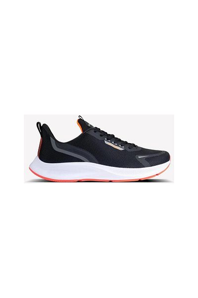 Lescon Gym Runner Black Orange Comfort Casual Anatomical Unisex Sneaker