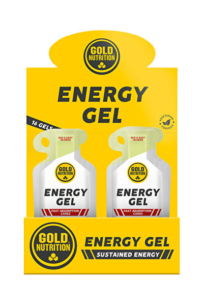 GOLDNUTRITION Gel Energizant Energy Cu Capsuni Si Lime, Cutie Cu 16 Geluri