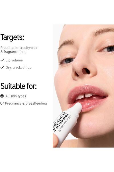 THE INKEY LIST مرطب شفاه ثلاثي الببتيد الممتلئ، وردي، 10 مل - يرطب وينعم الشفاه الجافة دون الشعور بالوخز