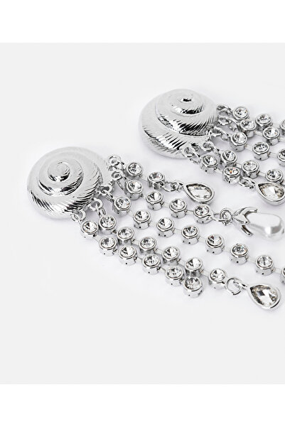 İpekyol Strass taşlı sallantılı küpe