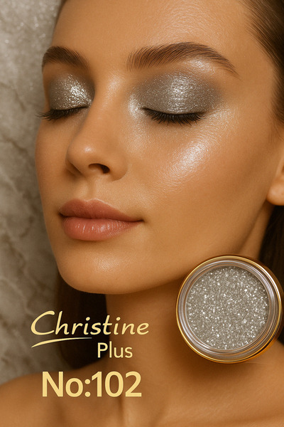 Christine Plus Dust Structure Intense Shimmer Metallic Eyeshadow - Light Diamond No:102 (Diamond Eyeshadow)