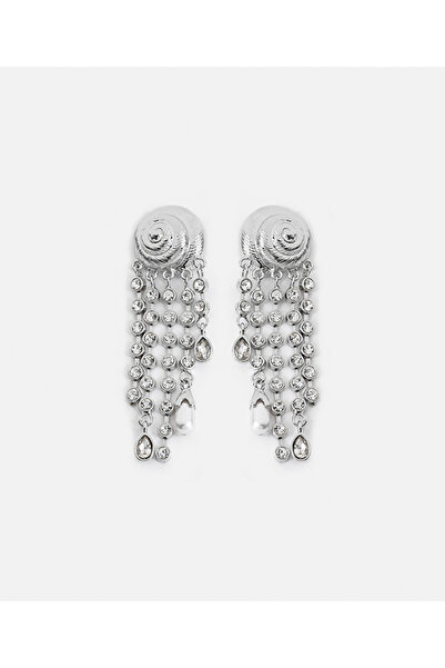 İpekyol Strass taşlı sallantılı küpe